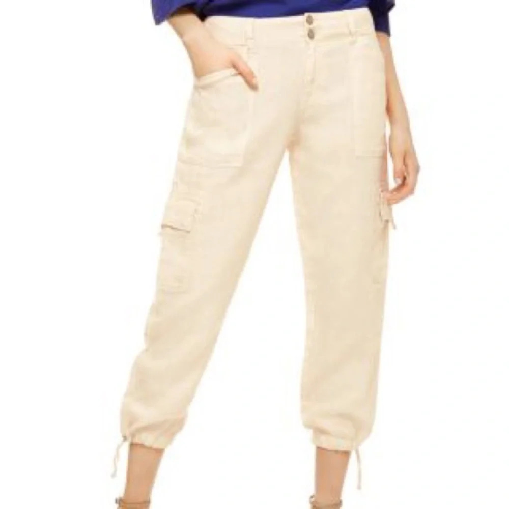 Sanctuary Terrain linen crop pants in color Dune. Women's 32 waist. NWT